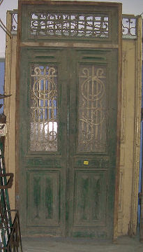 Beautiful wrought iron work on this door